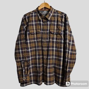 Croft & Barrow Shirt Men's XXL Multi Plaid Quick-Dry Long Sleeve Vented Utility